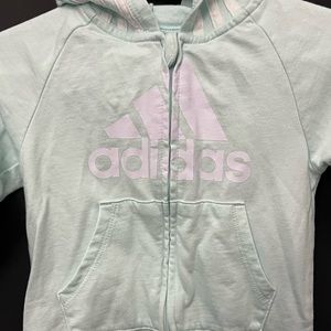 Adidas mint green hoodie outfit. Size 6M Excellent Condition
